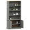 VidaXL (grey) vidaXL Bookcase Book Shelf Display Cabinet Highboard VIGO Solid Wood Pine 3