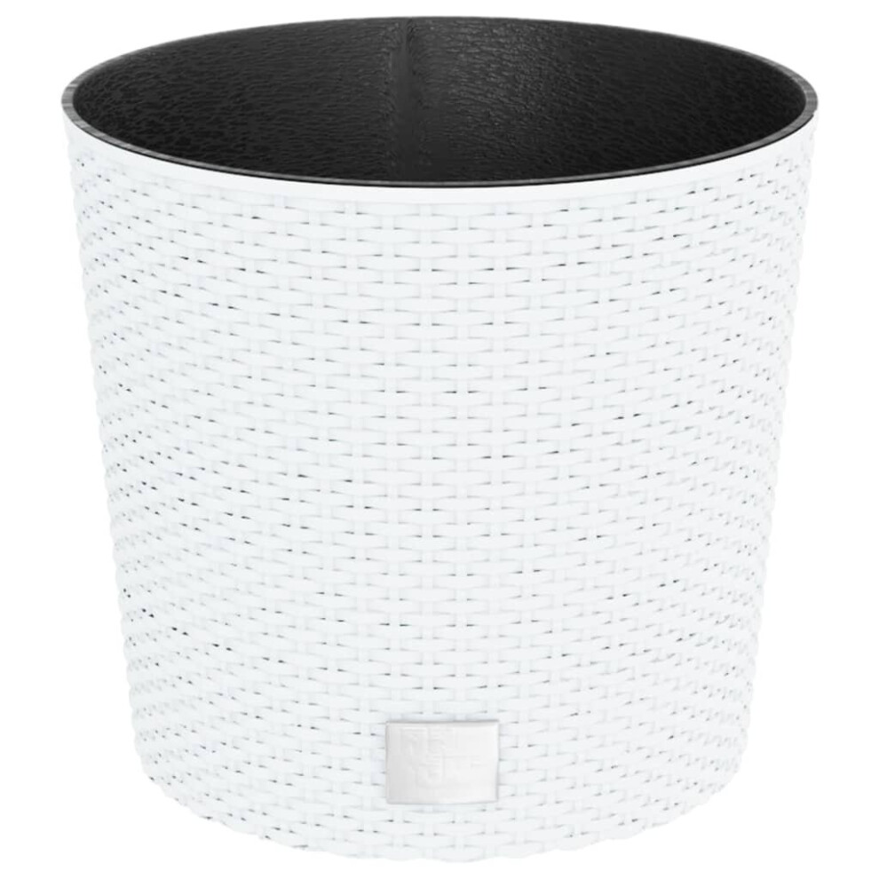 Vidaxl (White, 15.3 L) Planter Raised Bed With Removable Inner Anthracite 15 / 15.3 L Pp Rattan