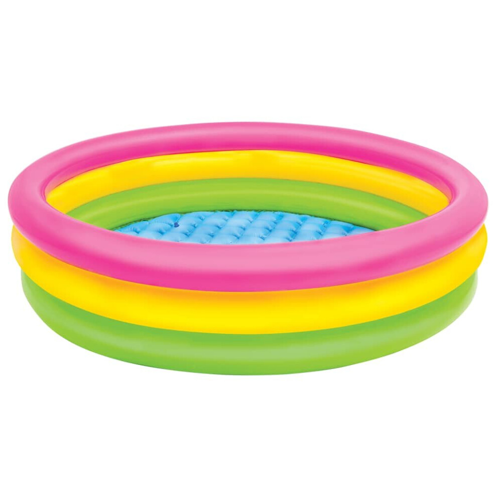 Intex Sunset Inflatable Pool Above Ground Pool with 3 Rings Paddling Pool