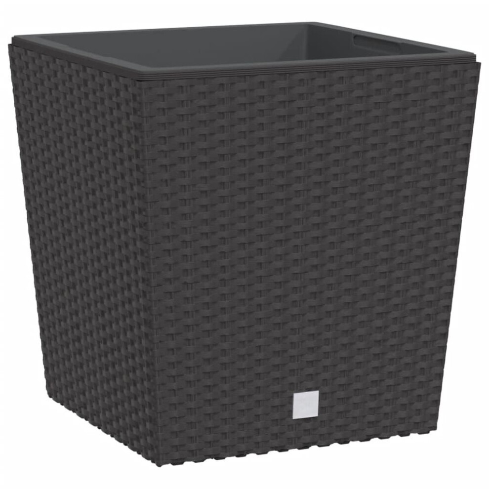 Vidaxl (Brown, 32 L) Planter Raised Bed With Removable Inner Anthracite 21 / 32 L Pp Rattan