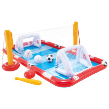Intex Action Sports Play Centre Inflatable Pool - 470 L Capacity with Soccer/Volleyball/Baseball - 57147NP