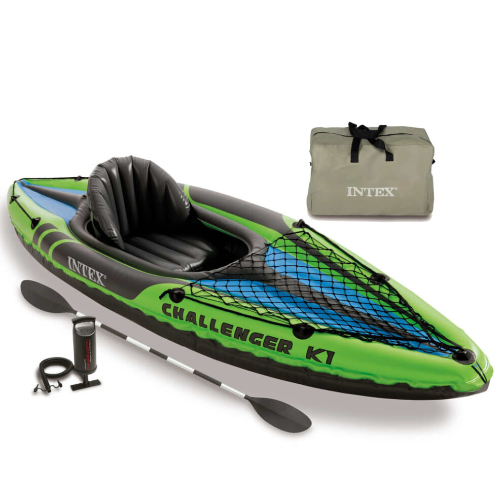 Intex Inflatable Kayak Inflatable Boat Canoe Rowing Boat Challenger K1 68305Np