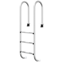 (for concrete surface, straight) vidaXL Pool Ladder 304 Stainless Steel Inground Pool Step Ladder Swimming Spa