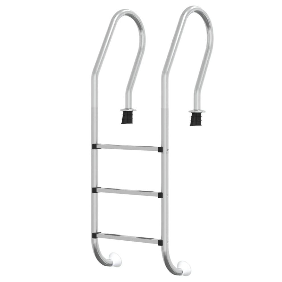 (for Concrete surface, curved) vidaXL Pool Ladder 304 Stainless Steel Inground Pool Step Ladder Swimming Spa