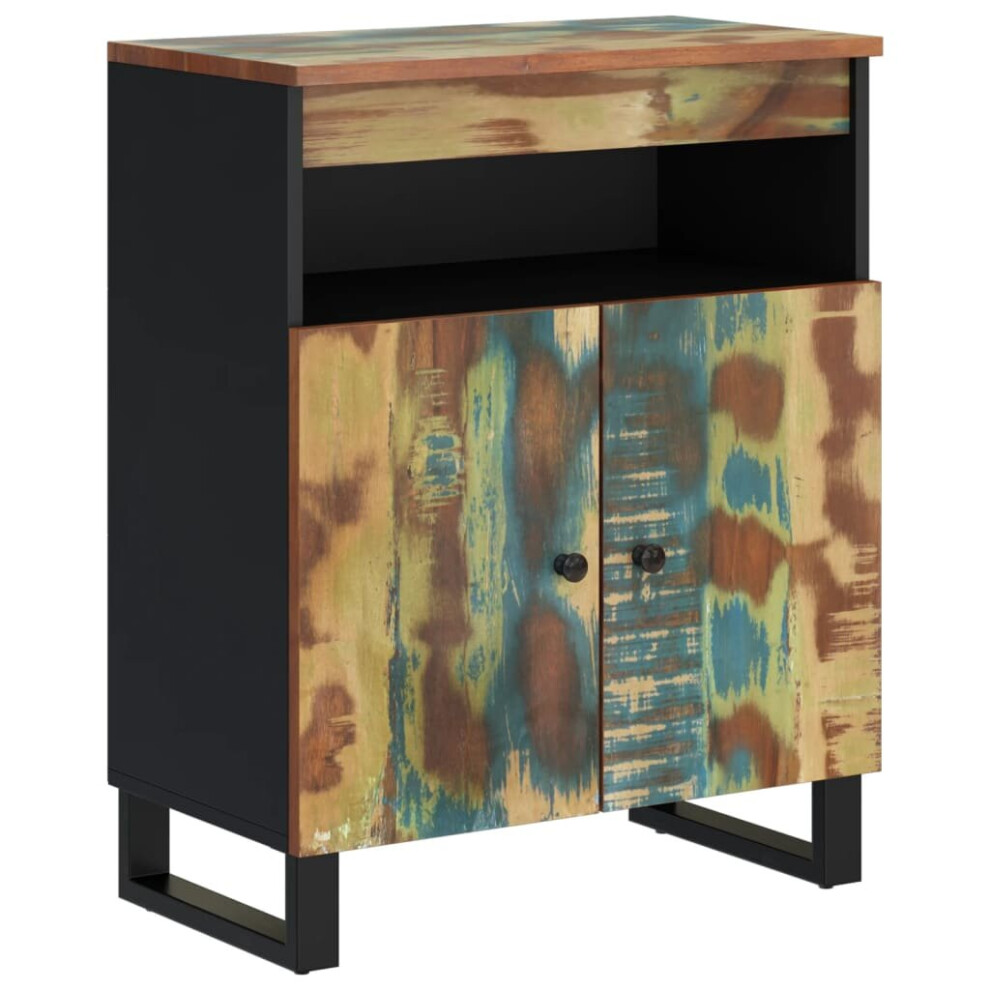 Vidaxl (Multicolour) Sideboard Side Cabinet With 2 Doors Cupboard Highboard Solid Wood Mango