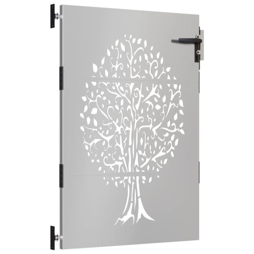 VidaXL vidaXL Gartentor 85x125 cm Cortenstahl Baum-Design 1