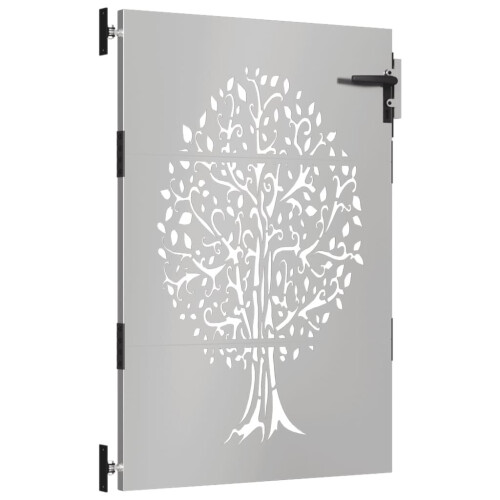 VidaXL vidaXL Gartentor 85x150 cm Cortenstahl Baum-Design 2