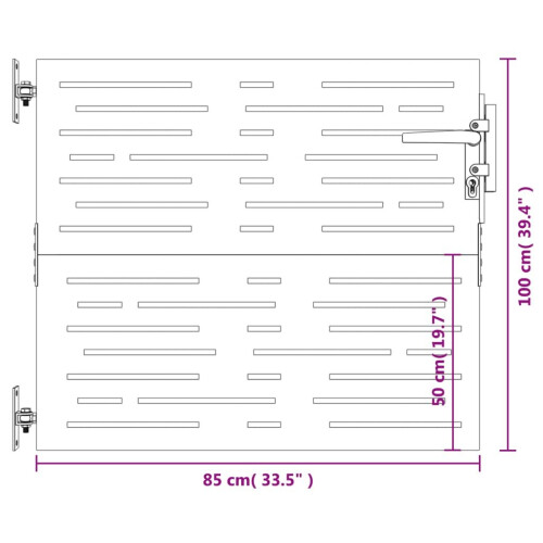 VidaXL vidaXL Gartentor 85x100 cm Cortenstahl Quadratisches Design 2