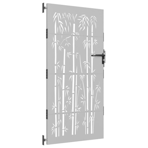 VidaXL vidaXL Gartentor 85x200 cm Cortenstahl Bambus-Design 2