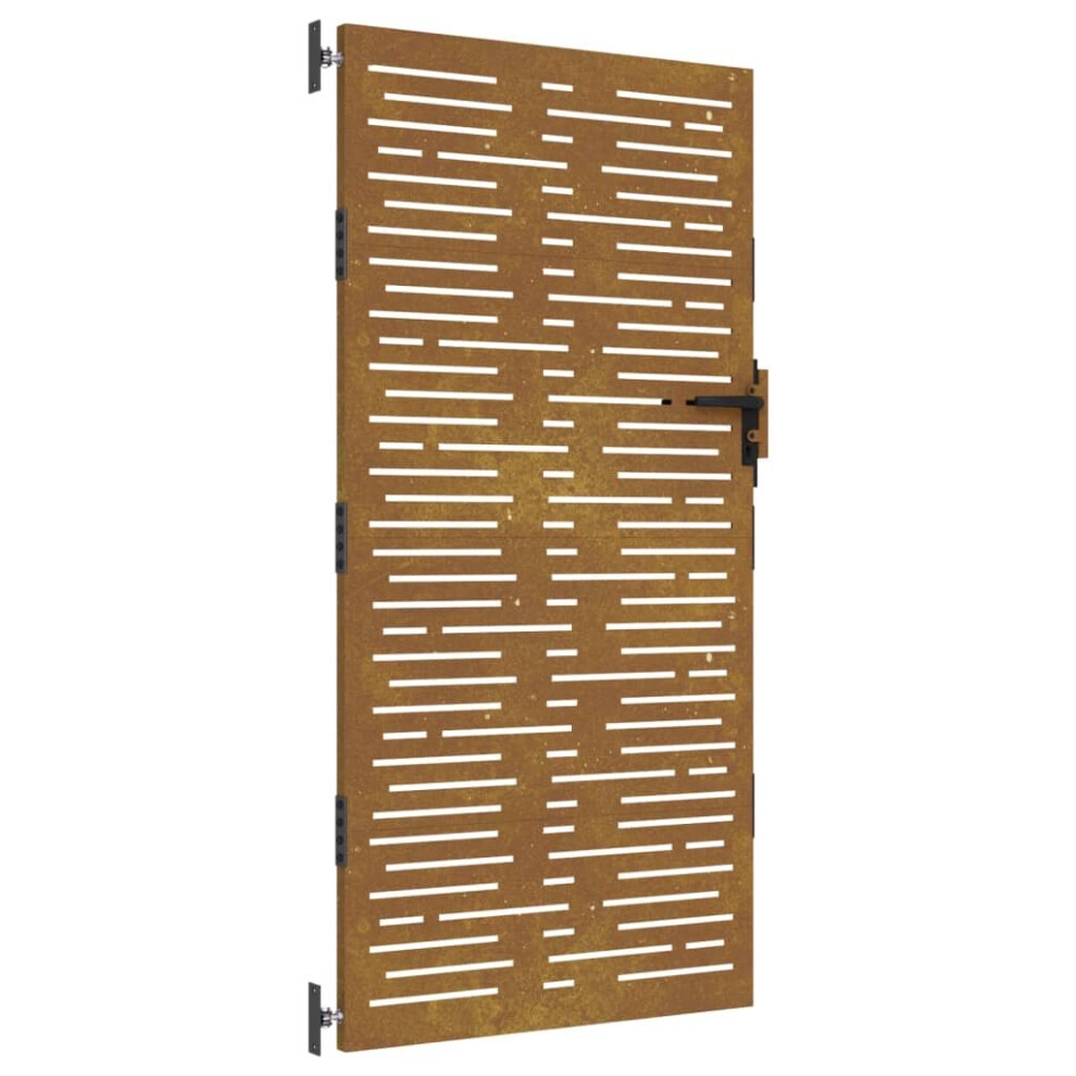 (85 x 200 cm) vidaXL Garden Gate Fence Gate Fence Panel 85x175 cm Corten Steel Square Design