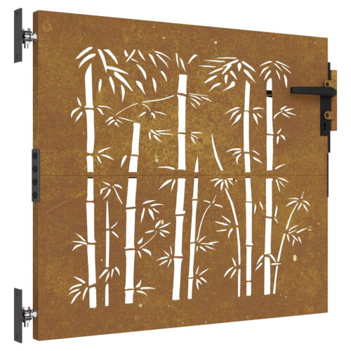 VidaXL vidaXL Gartentor 85x75 cm Cortenstahl Bambus-Design