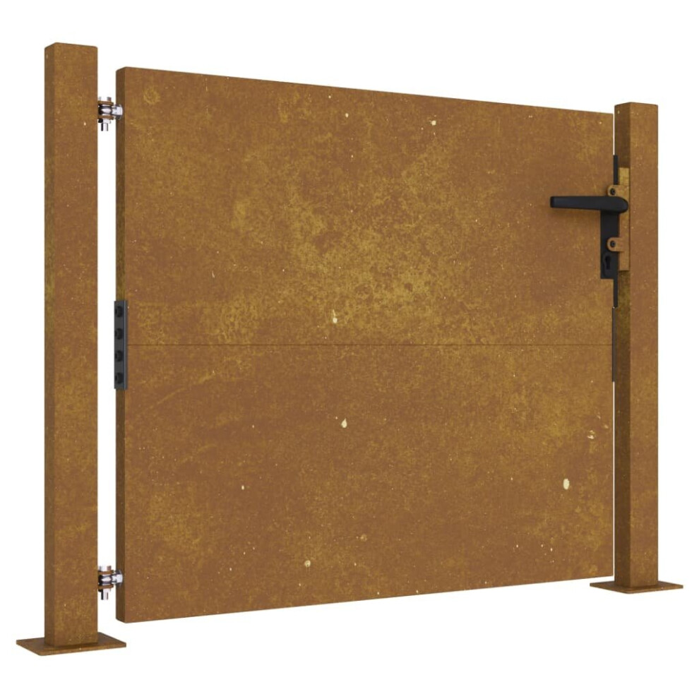 (105 x 80 cm) vidaXL Garden Gate Outdoor Driveway Gate Fence Gate Fence Panel Corten Steel