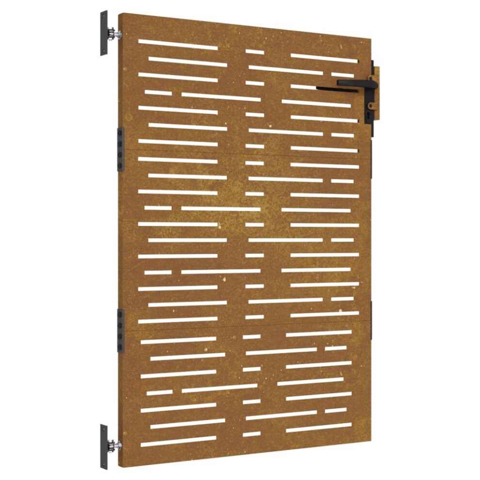 (85 X 125 Cm) Vidaxl Garden Gate Fence Gate Fence Panel 85X175 Cm Corten Steel Square Design 8720287217718