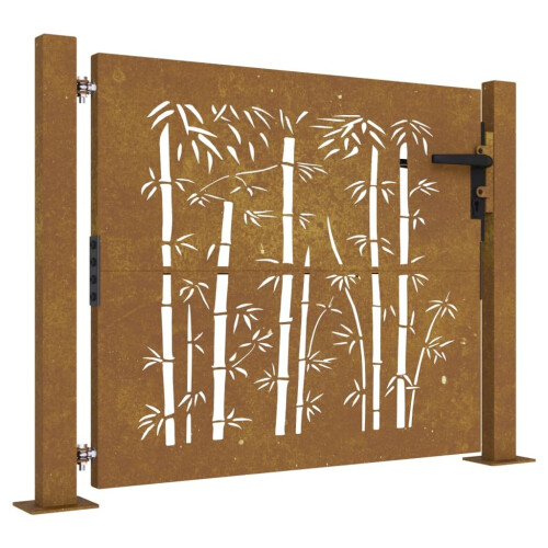 VidaXL vidaXL Gartentor 100x100 cm Cortenstahl Bambus-Design