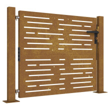 vidaXL Gartentor 100x100 cm Cortenstahl Quadratisches Design