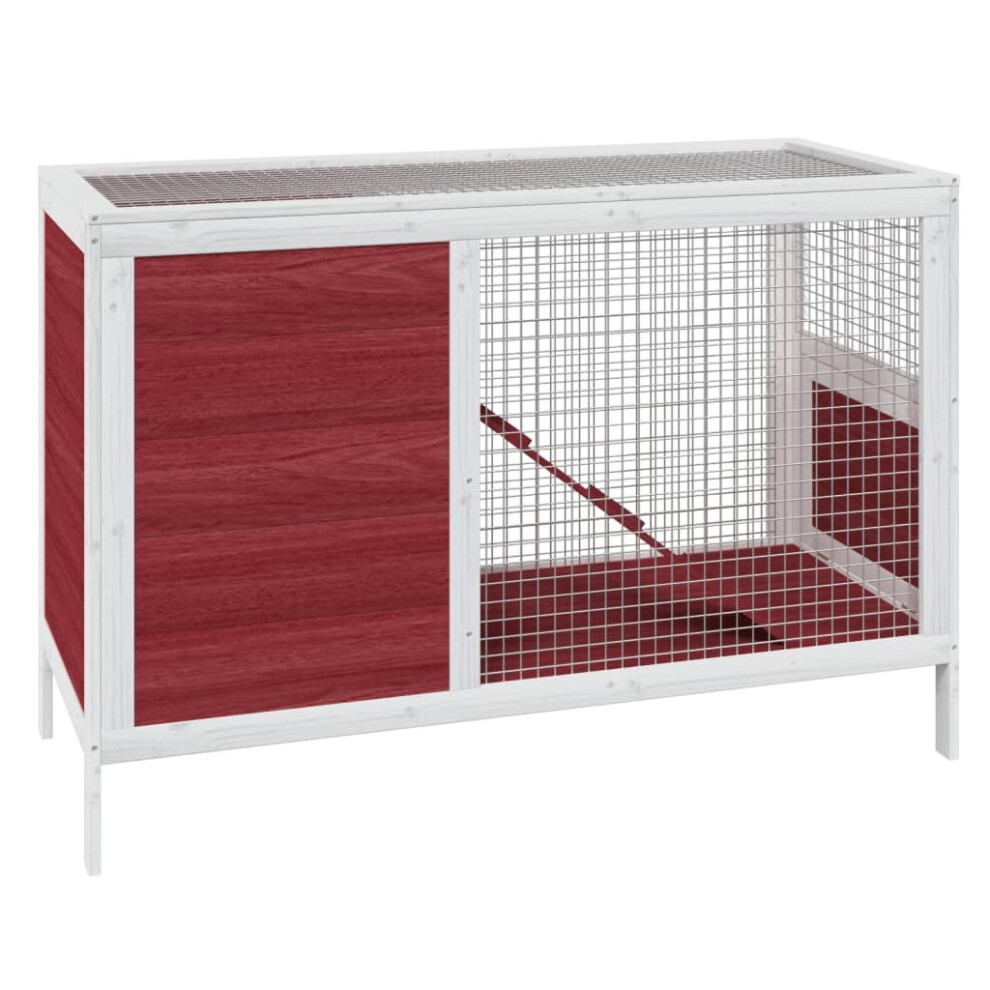 Vidaxl (Mocha) Rabbit Hutch Rabbit Run Bunny House Wooden Animal House Solid Wood Pine