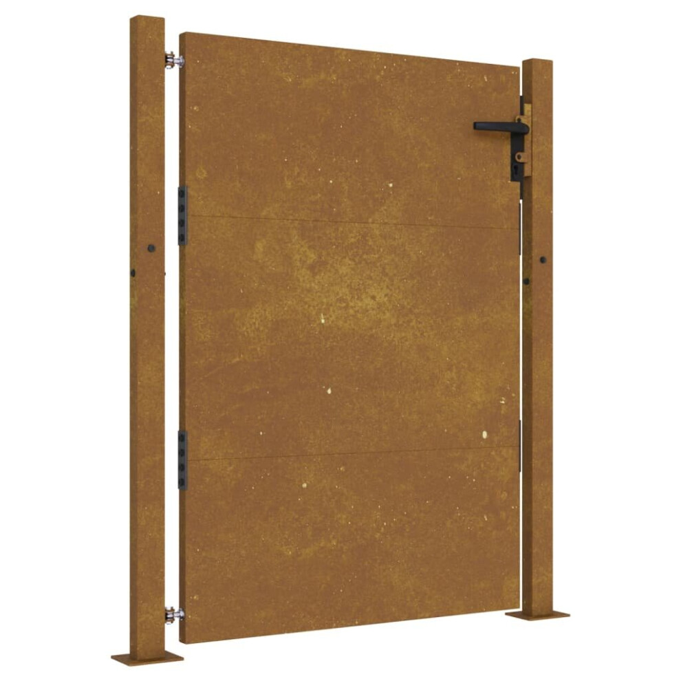(105 x 155 cm) vidaXL Garden Gate Outdoor Driveway Gate Fence Gate Fence Panel Corten Steel