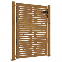 vidaXL Gartentor 100x150 cm Cortenstahl Quadratisches Design