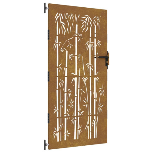 VidaXL vidaXL Gartentor 85x200 cm Cortenstahl Bambus-Design