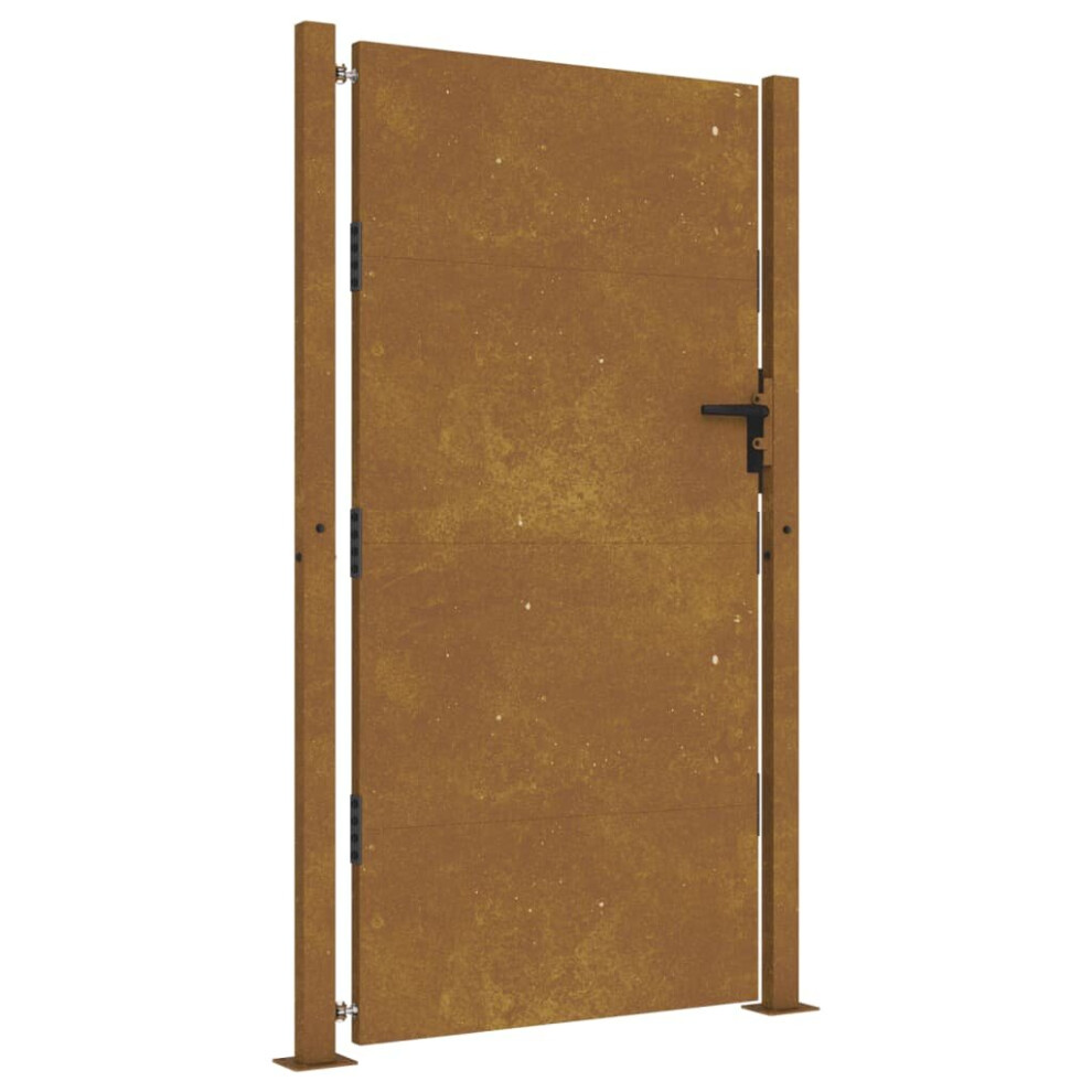 Vidaxl (105 X 180 Cm) Garden Gate Outdoor Driveway Gate Fence Gate Fence Panel Corten Steel