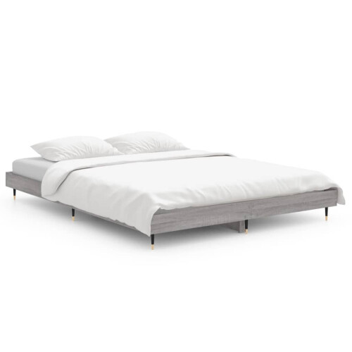 VidaXL (grey sonoma) vidaXL Bed Frame Bedroom Platform Bed Frame Bedstead Bed Base Engineered Wood