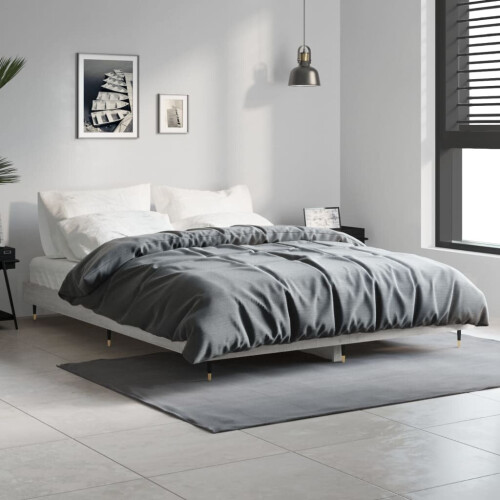 VidaXL (grey sonoma) vidaXL Bed Frame Bedroom Platform Bed Frame Bedstead Bed Base Engineered Wood 2