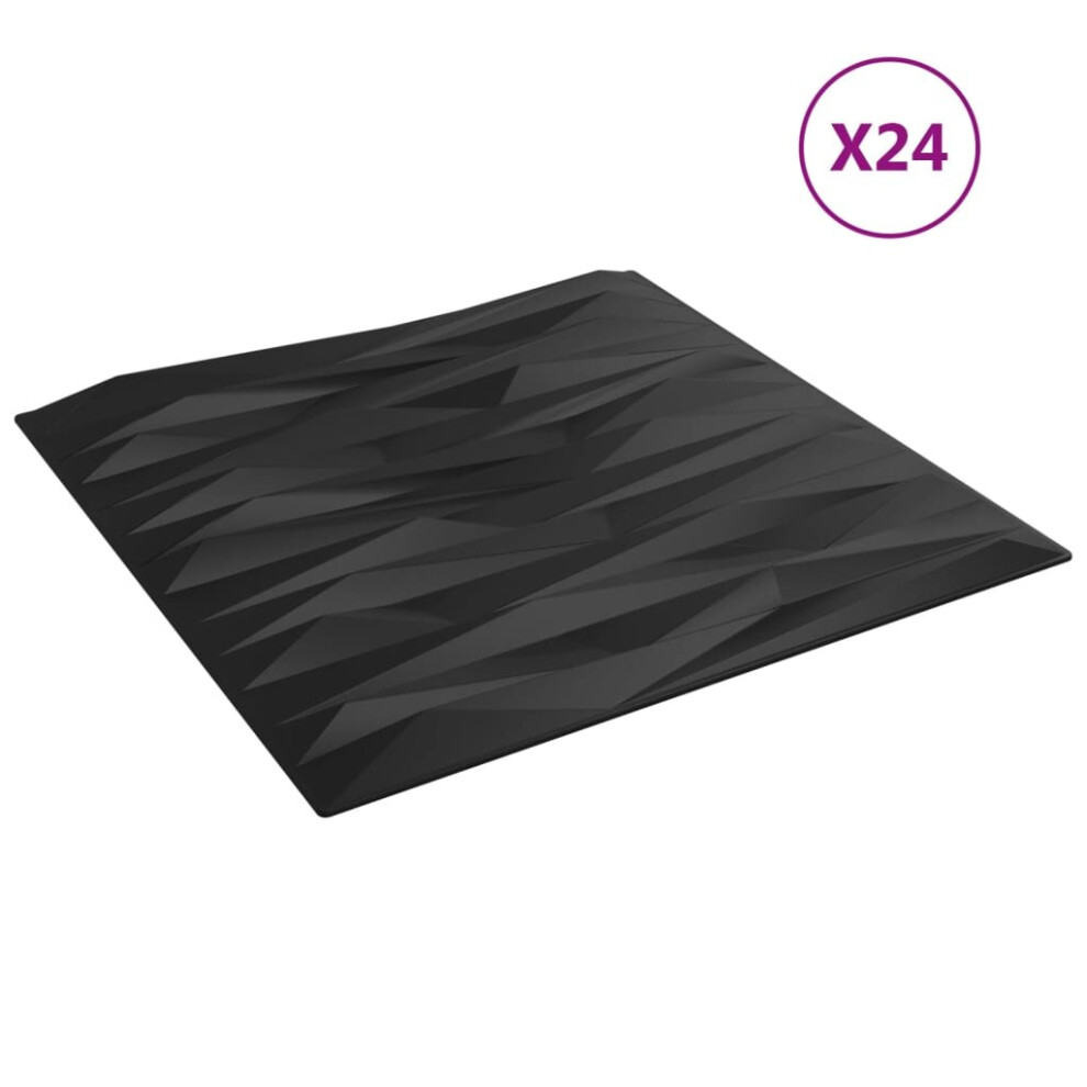 (black stone, 24 pcs) vidaXL 12/24/48x 3D Wall Panels Self-adhesive Wall Panel Decor Multi Colours