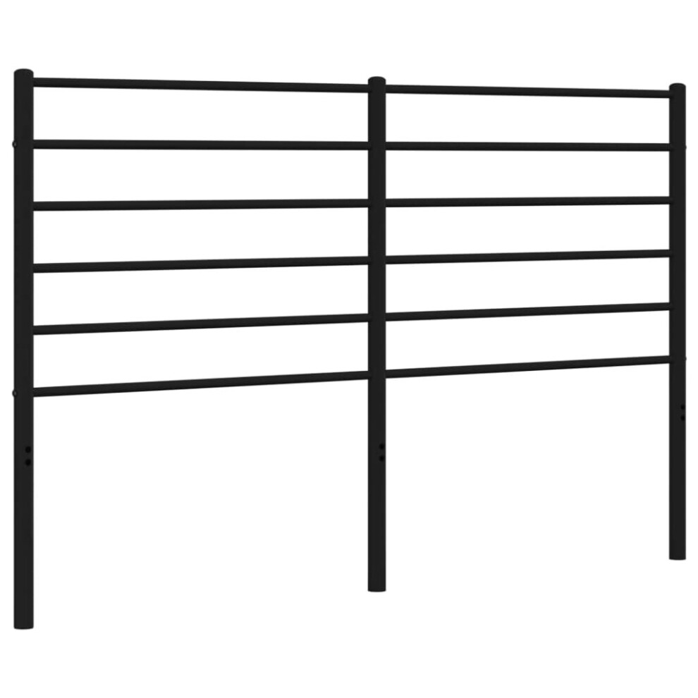 (black, 150 cm) vidaXL Metal Headboard Bed Base Header Bedstead Headboard Bedroom Bed Header