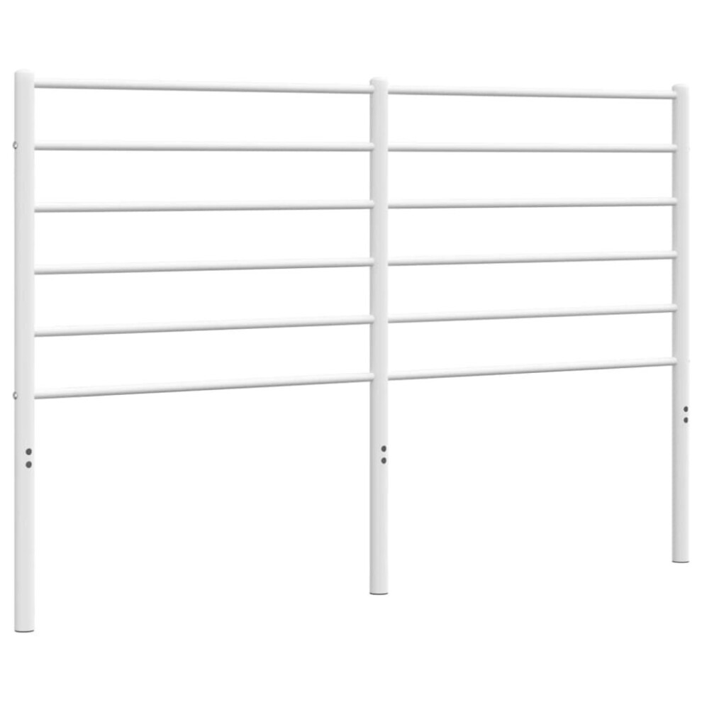 (white, 160 cm) vidaXL Metal Headboard Bed Base Header Bedstead Headboard Bedroom Bed Header