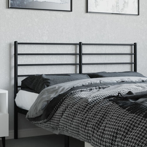 VidaXL (black, 135 cm) vidaXL Metal Headboard Bed Base Header Bedstead Headboard Bedroom Bed Header 2