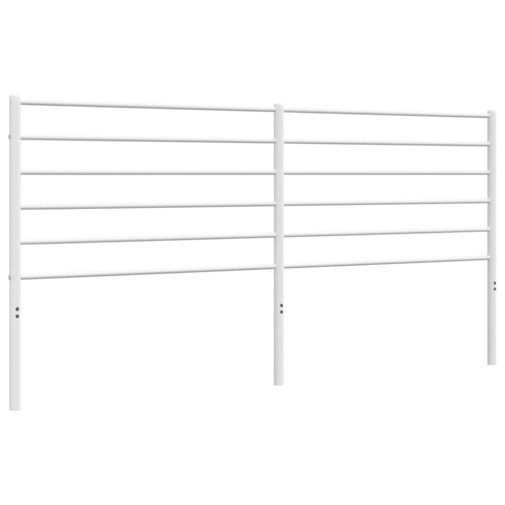 (white, 180 cm) vidaXL Metal Headboard Bed Base Header Bedstead Headboard Bedroom Bed Header