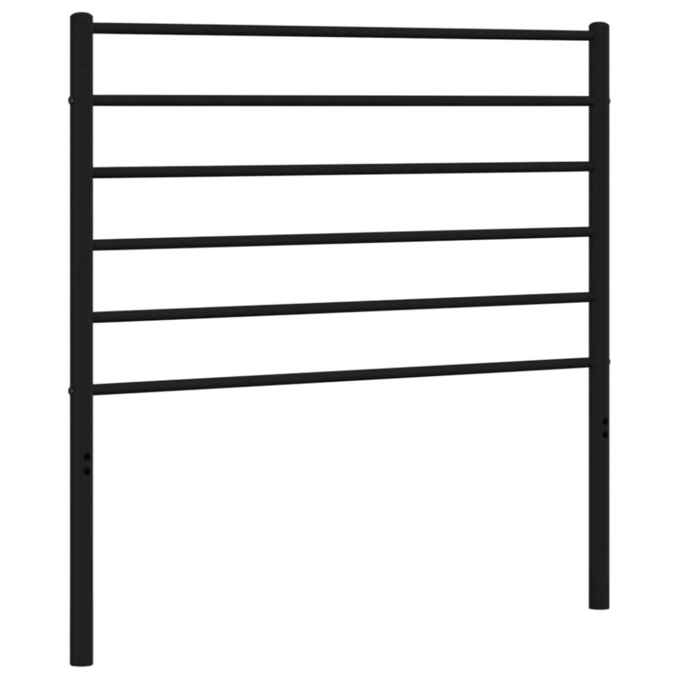 (black, 75 cm) vidaXL Metal Headboard Bed Base Header Bedstead Headboard Bedroom Bed Header