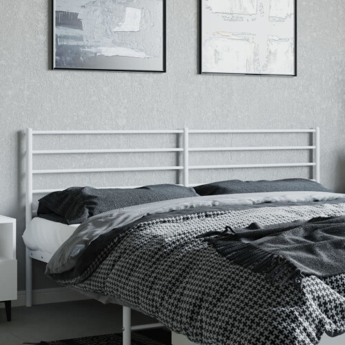 VidaXL (white, 193 cm) vidaXL Metal Headboard Bed Base Header Bedstead Headboard Bedroom Bed Header 2