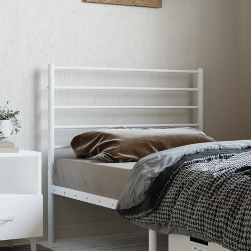 VidaXL (white, 80 cm) vidaXL Metal Headboard Bed Base Header Bedstead Headboard Bedroom Bed Header 2