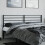 VidaXL (black, 180 cm) vidaXL Metal Headboard Bed Base Header Bedstead Headboard Bedroom Bed Header 3