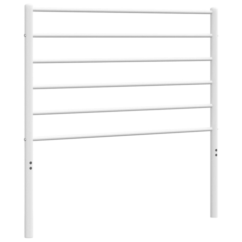 (white, 75 cm) vidaXL Metal Headboard Bed Base Header Bedstead Headboard Bedroom Bed Header