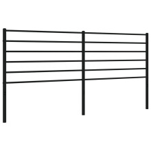 (black, 193 cm) vidaXL Metal Headboard Bed Base Header Bedstead Headboard Bedroom Bed Header
