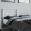 VidaXL (white, 160 cm) vidaXL Metal Headboard Bed Base Header Bedstead Headboard Bedroom Bed Header 3