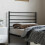 VidaXL (black, 90 cm) vidaXL Metal Headboard Bed Base Header Bedstead Headboard Bedroom Bed Header 3