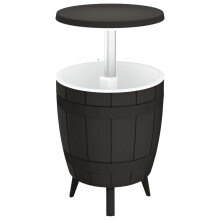 (black) vidaXL 3-in-1 Ice Cooler Table Cool Bar Portable Serving Table Polypropylene