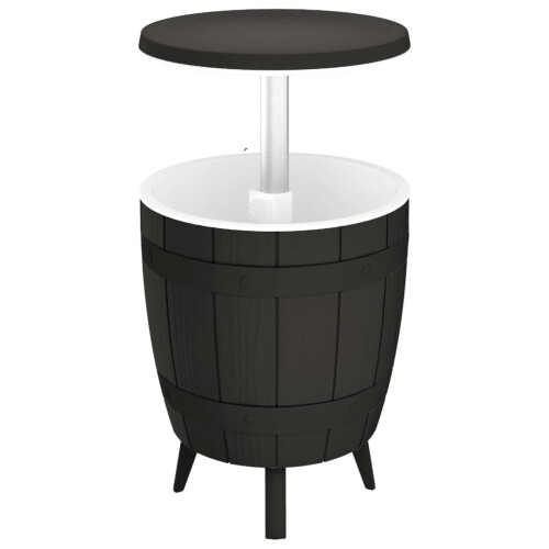VidaXL (black) vidaXL 3-in-1 Ice Cooler Table Cool Bar Portable Serving Table Polypropylene