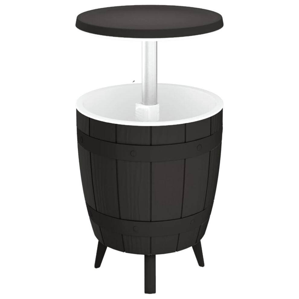 Vidaxl (Black) 3-In-1 Ice Cooler Table Cool Bar Portable Serving Table Polypropylene