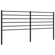 (black, 180 cm) vidaXL Metal Headboard Bed Base Header Bedstead Headboard Bedroom Bed Header