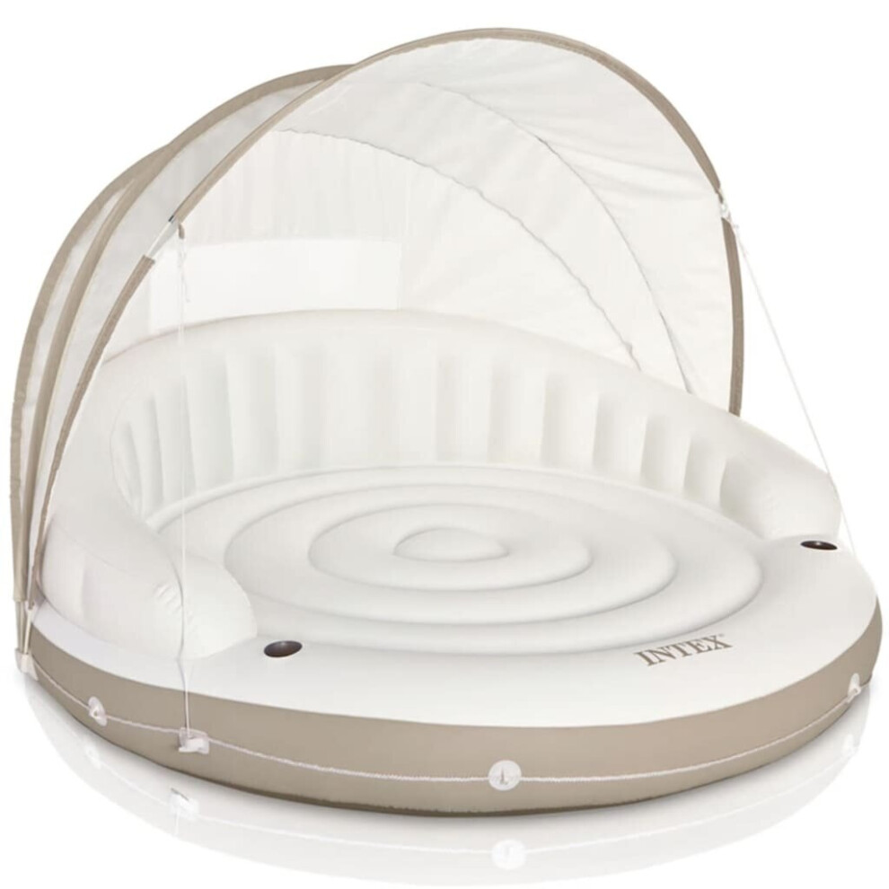 Intex Canopy Island Floating Lounge Floatin Chair Inflatable Pool Float 58292 Eu