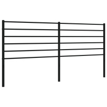 (black, 200 cm) vidaXL Metal Headboard Bed Base Header Bedstead Headboard Bedroom Bed Header