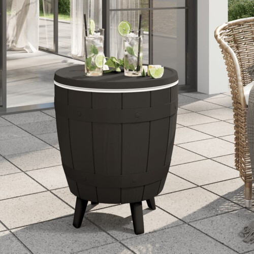 VidaXL (black) vidaXL 3-in-1 Ice Cooler Table Cool Bar Portable Serving Table Polypropylene 2