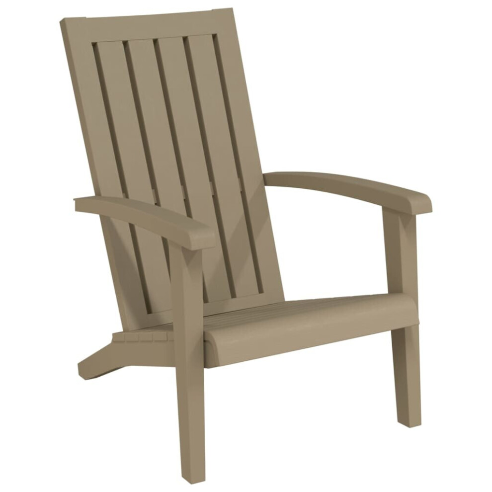 (light brown, 1 pcs) vidaXL Garden Adirondack Chairs Outdoor Chair 2 pcs Light Brown Polypropylene