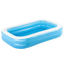 Bestway Inflatable Pool Garden Paddling Pool Family Rectangular Blue and White