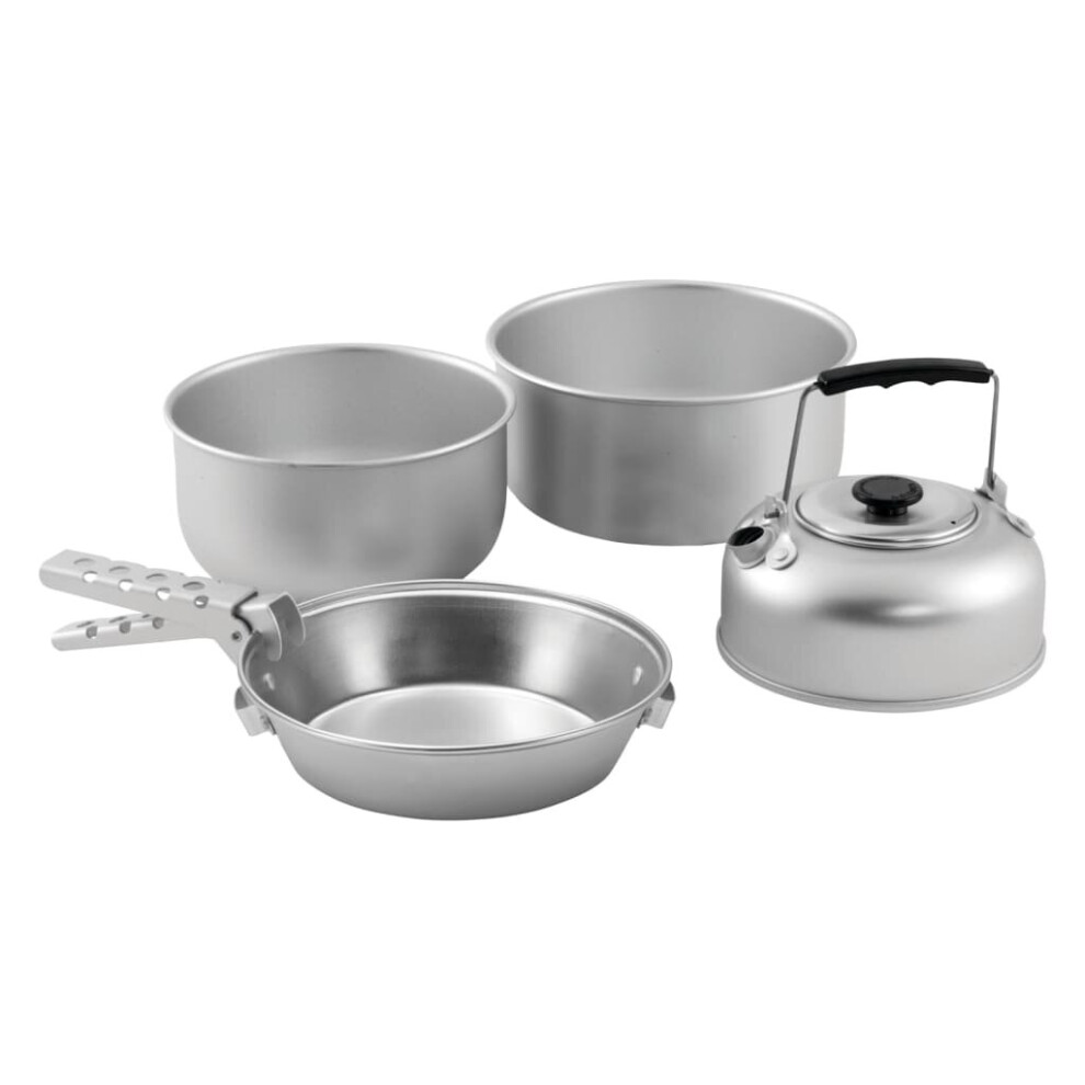 Easy Camp Camping Cook Set Cookware Set Pot Pan Kettle Adventure M Silver