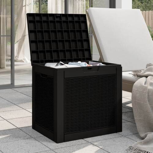 VidaXL (black) vidaXL Garden Storage Box Outdoor Deck Tool Storage Box Table Polypropylene 2